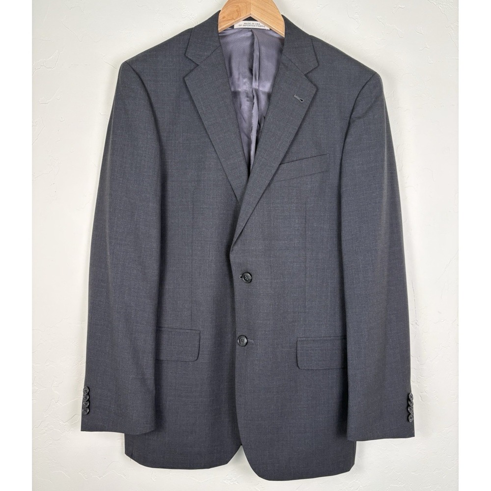 Joseph Abboud Vitale Barberis Canonico 38R Mens's Grey Sport Coat Italian Fabric